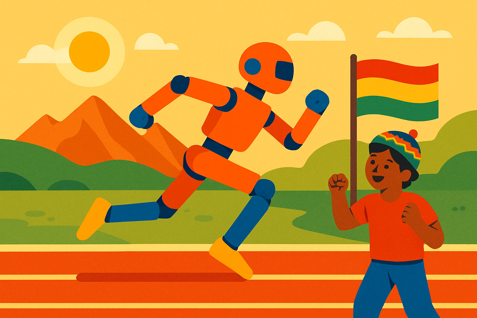 En los Juegos Mundiales de Robots Humanoides de Pekín, las máquinas ya corren en menos de nueve segundos.